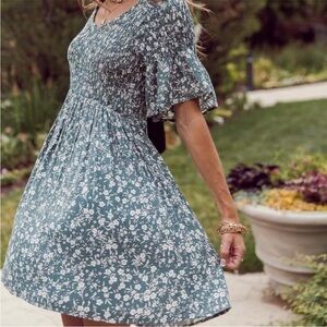 Bohme Blue Floral Dress